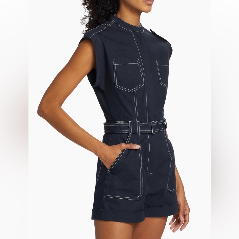 NWT Simkhai Tinka Belted Romper in midnight